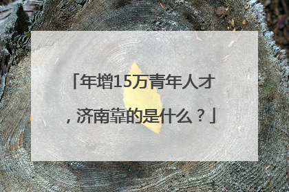 年增15万青年人才，济南靠的是什么？